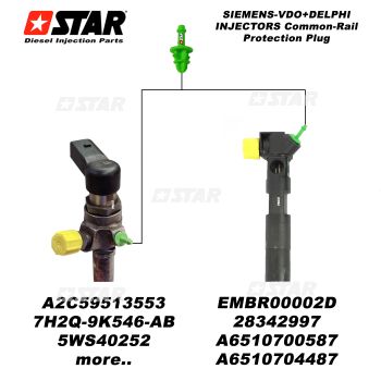 PUSH FIT PLUG-INJ/C/RAIL